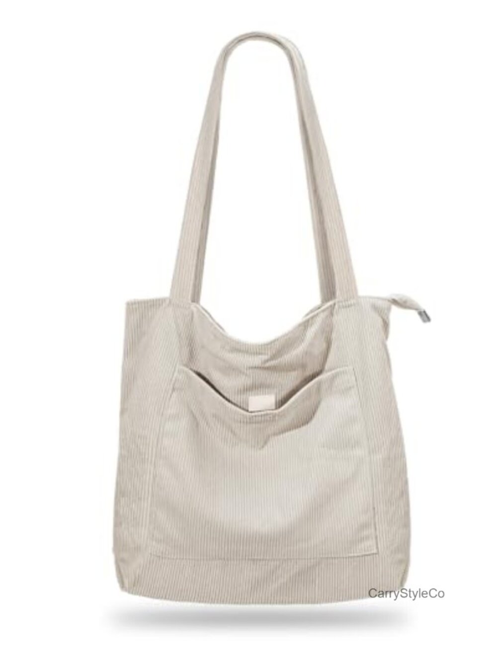 Corduroy Tote Bag for Women Large Hobo Handbag with Zipper